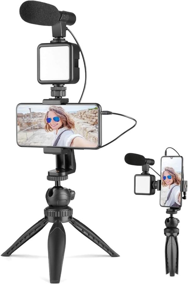Kit Studio Smartphone et Caméra pour Vlogging, Tournage Vidéo et Photographie – Image 2
