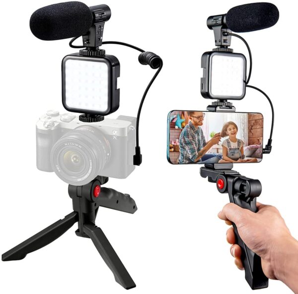 Kit Studio Smartphone et Caméra pour Vlogging, Tournage Vidéo et Photographie